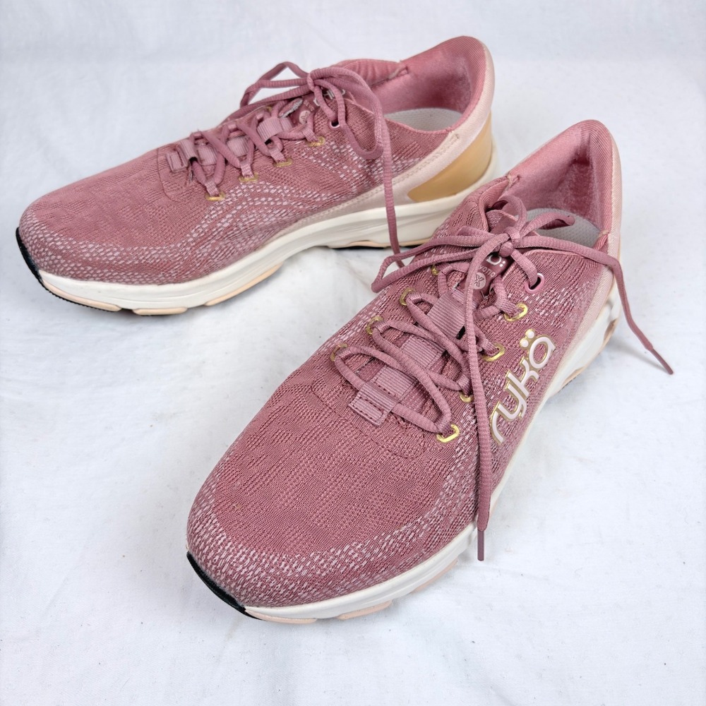 Ryka Devotion X Walking Shoes Womens 9.5W Pink Gold Mesh Sneakers 903613